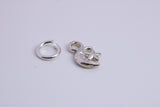 Moon and Star Charm, Traditional Charm, Made from Solid 925 Grade Sterling Silver, Complete with Attachment Link