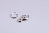 Moon and Star Charm, Traditional Charm, Made from Solid 925 Grade Sterling Silver, Complete with Attachment Link