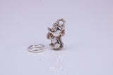 Mouse Charm, Traditional Charm, Made from Solid 925 Grade Sterling Silver, Complete with Attachment Link