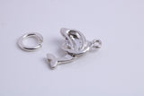 Dolphin Charm, Traditional Charm, Made from Solid 925 Grade Sterling Silver, Complete with Attachment Link