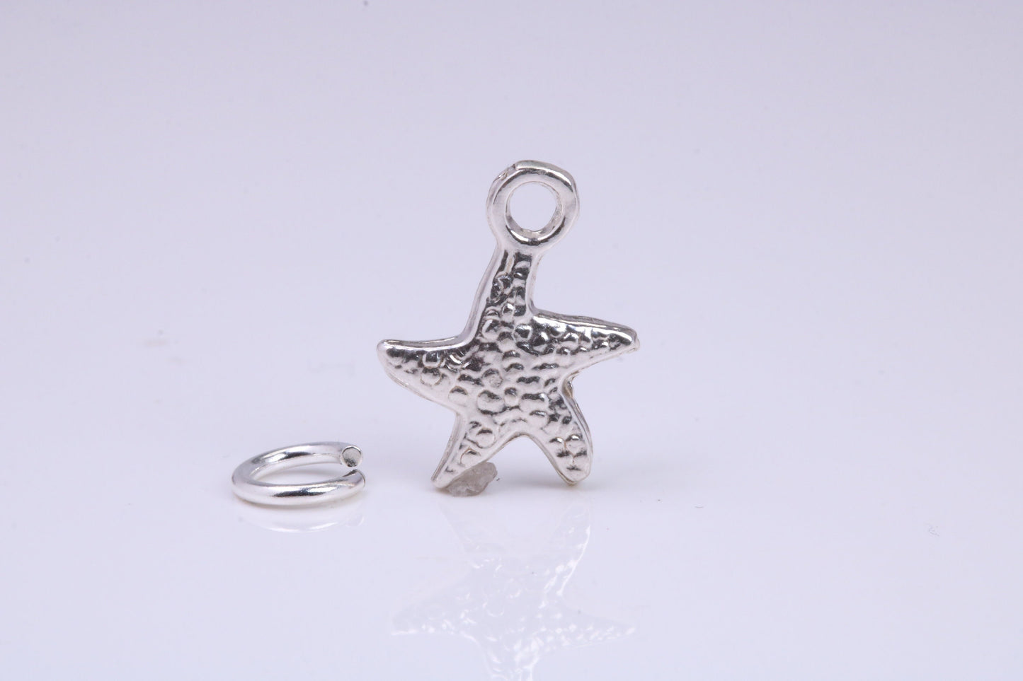 Star Fish Charm, Traditional Charm, Made from Solid 925 Grade Sterling Silver, Complete with Attachment Link