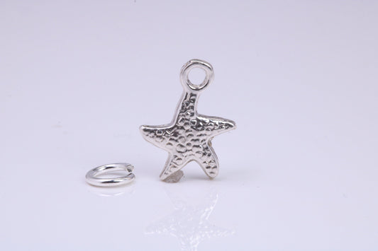 Star Fish Charm, Traditional Charm, Made from Solid 925 Grade Sterling Silver, Complete with Attachment Link