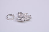 Fish Charm, Traditional Charm, Made from Solid 925 Grade Sterling Silver, Complete with Attachment Link