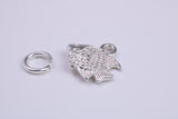 Fish Charm, Traditional Charm, Made from Solid 925 Grade Sterling Silver, Complete with Attachment Link