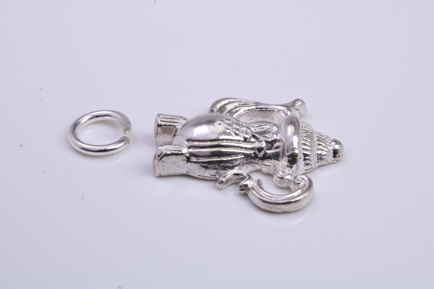 Tea Pot Charm, Traditional Charm, Made from Solid 925 Grade Sterling Silver, Complete with Attachment Link