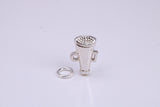 Vintage Megaphone Charm, Traditional Charm, Made from Solid 925 Grade Sterling Silver, Complete with Attachment Link
