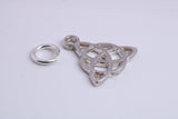Trinity Knot Charm, Made from Solid Cast Silver