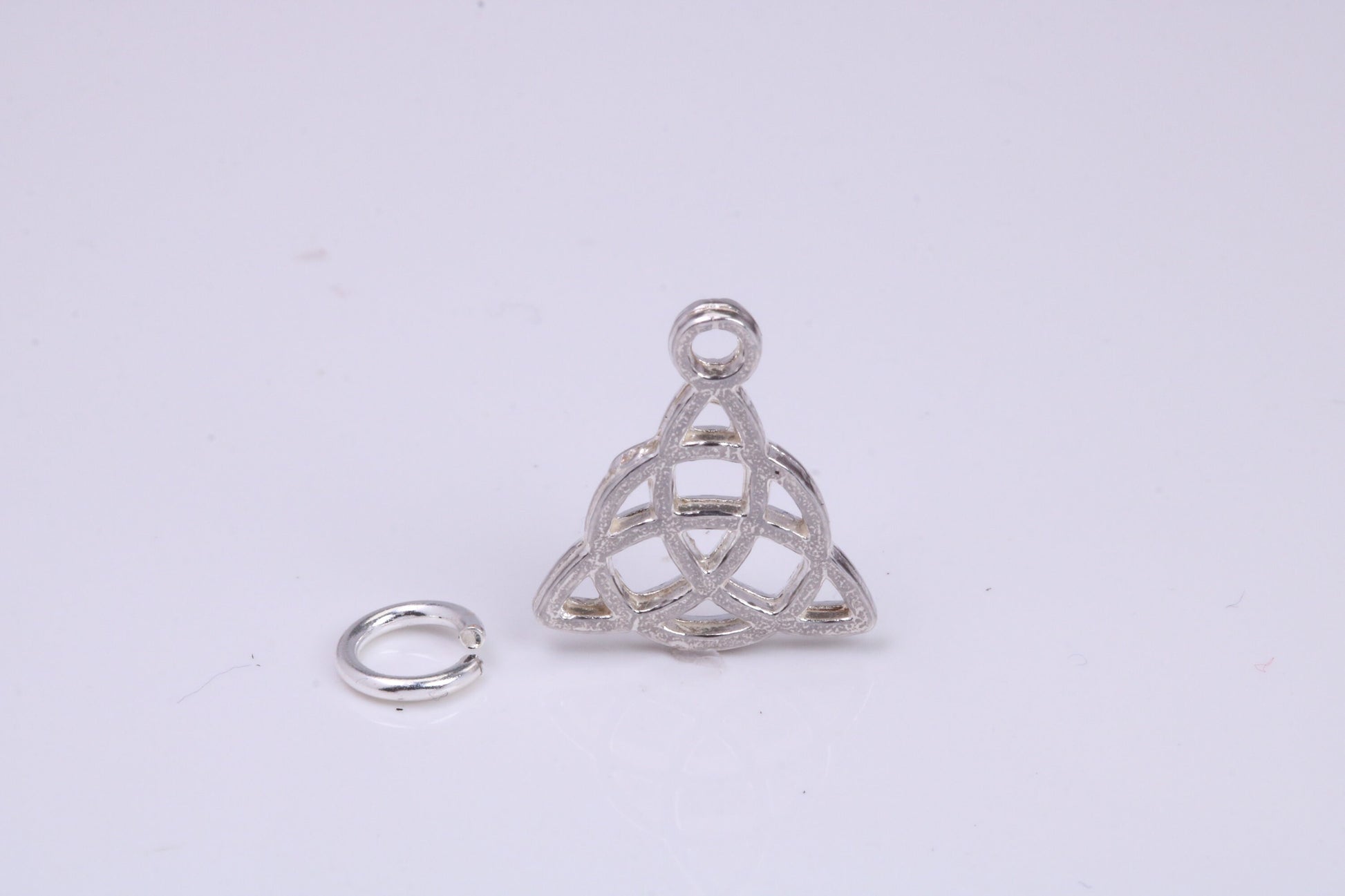 Trinity Knot Charm, Traditional Charm, Made from Solid 925 Grade Sterling Silver, Complete with Attachment Link