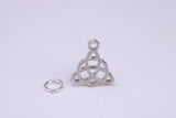 Trinity Knot Charm, Made from Solid Cast Silver
