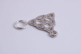 Trinity Knot Charm, Made from Solid Cast Silver