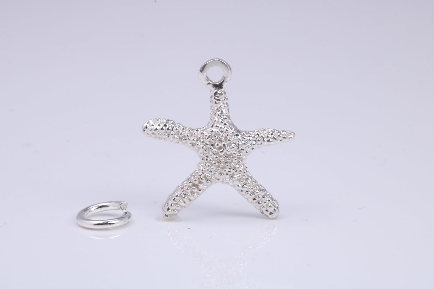 Star Fish Charm, Traditional Charm, Made from Solid 925 Grade Sterling Silver, Complete with Attachment Link