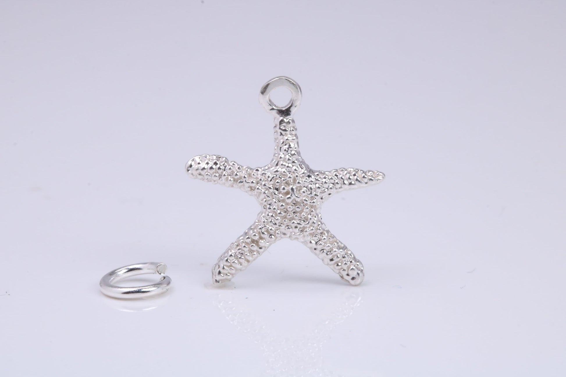 Star Fish Charm, Traditional Charm, Made from Solid 925 Grade Sterling Silver, Complete with Attachment Link