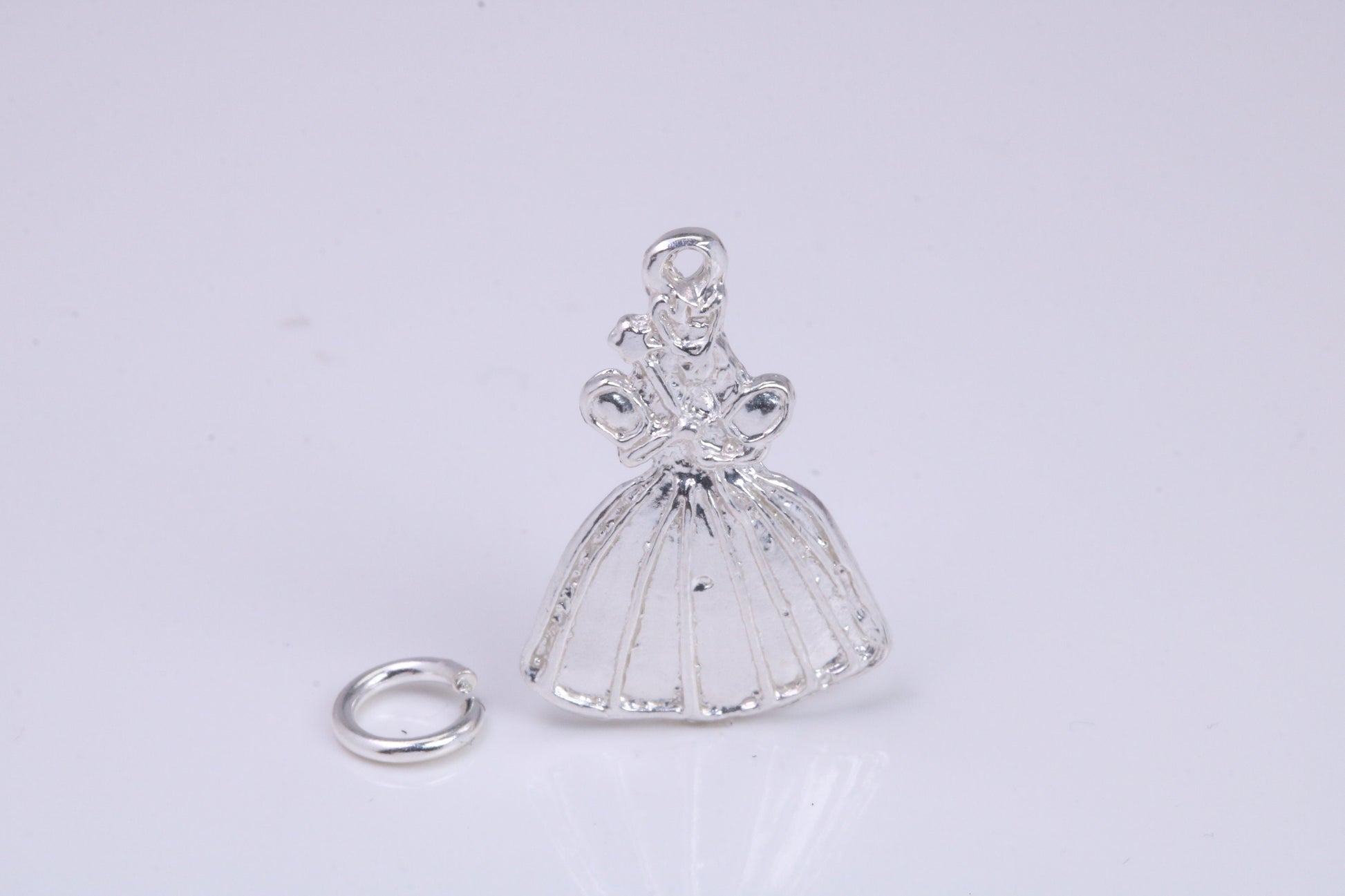 Fairy God Mother Charm, Traditional Charm, Made from Solid 925 Grade Sterling Silver, Complete with Attachment Link