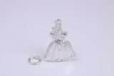 Fairy God Mother Charm, Traditional Charm, Made from Solid 925 Grade Sterling Silver, Complete with Attachment Link