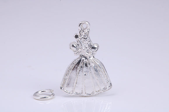Fairy God Mother Charm, Traditional Charm, Made from Solid 925 Grade Sterling Silver, Complete with Attachment Link