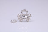 Crab Charm, Traditional Charm, Made from Solid 925 Grade Sterling Silver, Complete with Attachment Link