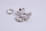 Crab Charm, Traditional Charm, Made from Solid 925 Grade Sterling Silver, Complete with Attachment Link