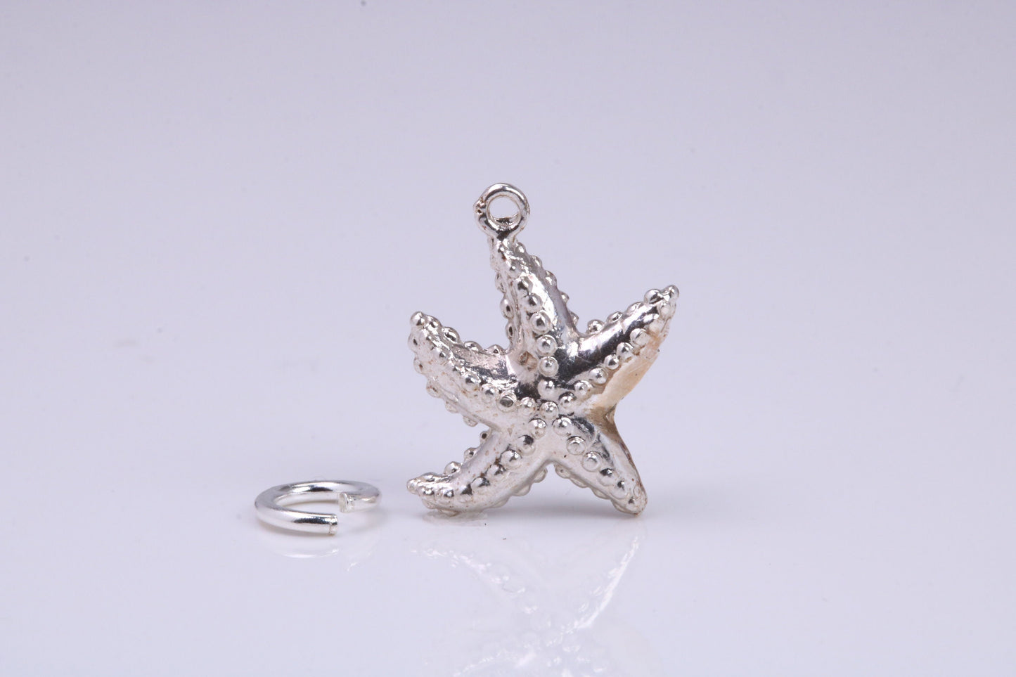 Star Fish Charm, Traditional Charm, Made from Solid 925 Grade Sterling Silver, Complete with Attachment Link