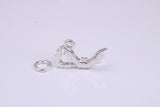 Shrimp Charm, Traditional Charm, Made from Solid 925 Grade Sterling Silver, Complete with Attachment Link