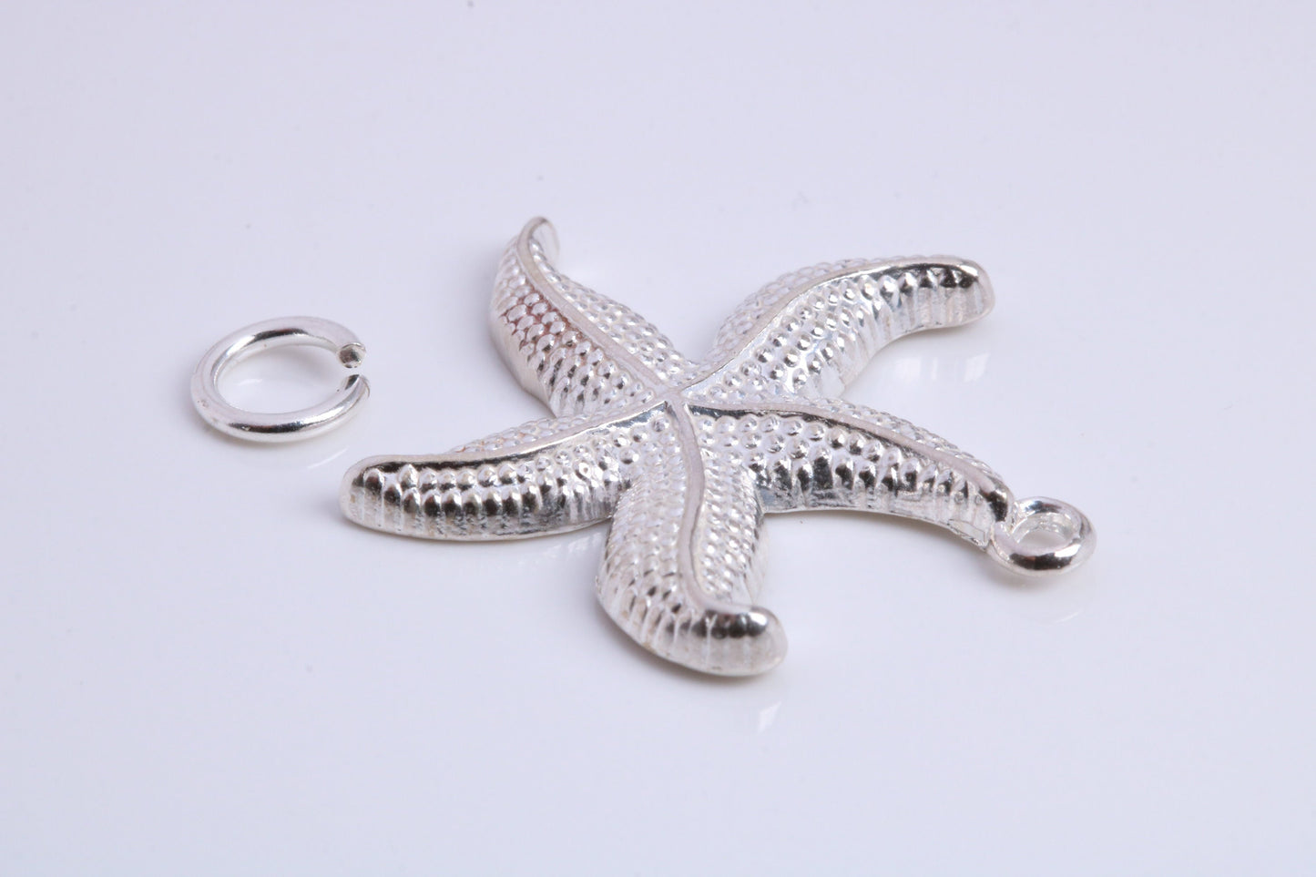 Star Fish Charm, Traditional Charm, Made from Solid 925 Grade Sterling Silver, Complete with Attachment Link