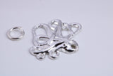 Octopus Charm, Traditional Charm, Made from Solid 925 Grade Sterling Silver, Complete with Attachment Link
