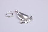 Sailing Dingy Charm, Traditional Charm, Made from Solid 925 Grade Sterling Silver, Complete with Attachment Link