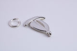Sailing Dingy Charm, Traditional Charm, Made from Solid 925 Grade Sterling Silver, Complete with Attachment Link