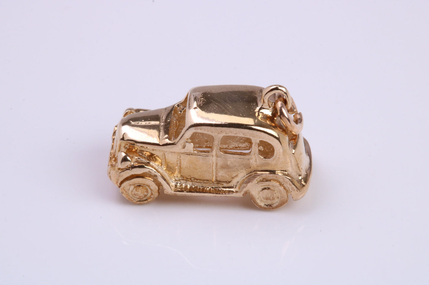 Iconic London Cab Charm, Made From Solid 9ct Yellow Gold, British Hallmarked and Complete With Attachment Link