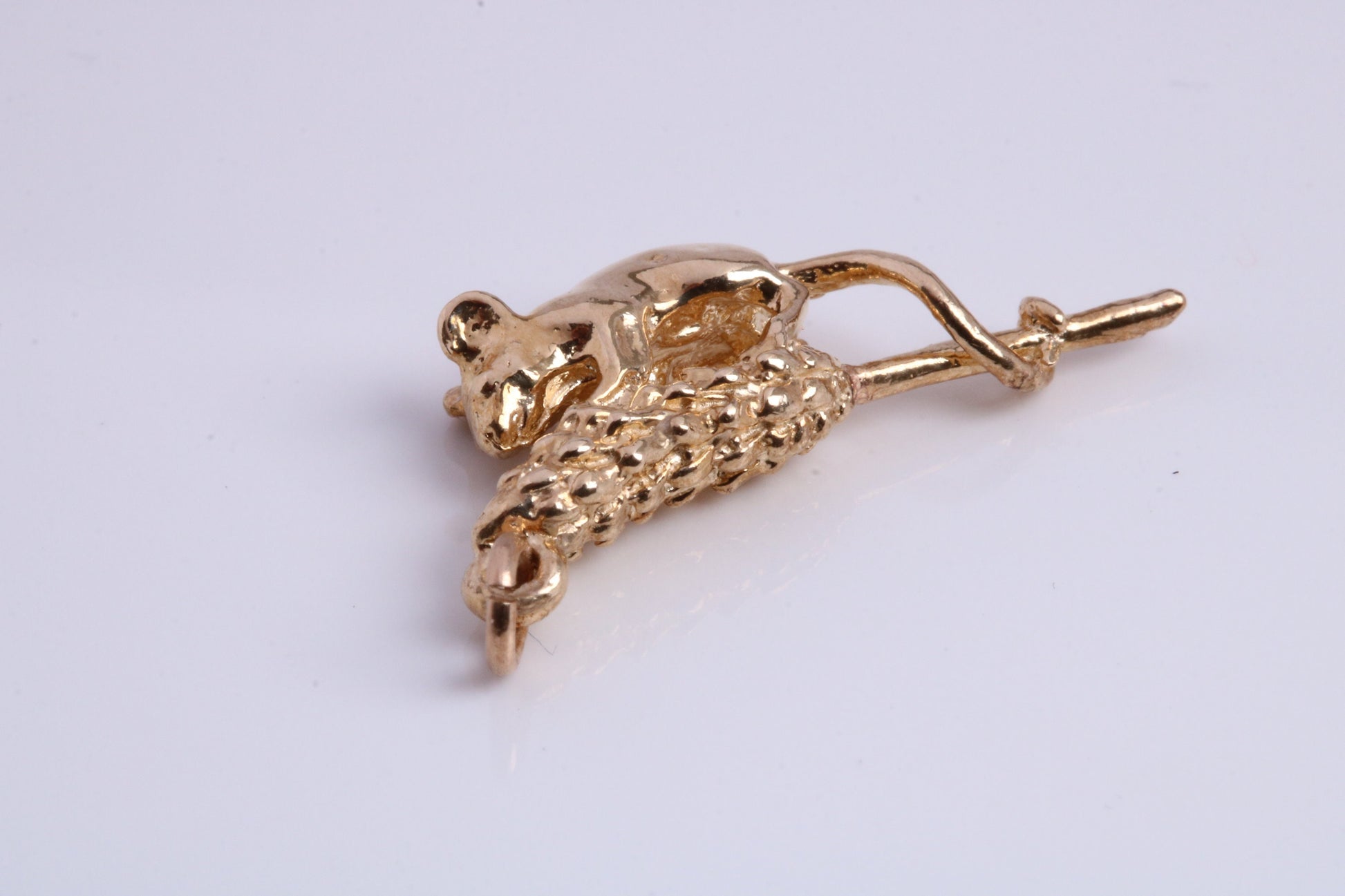 Corn Mouse Charm, Made From Solid Cast Yellow Gold, British Hallmarked