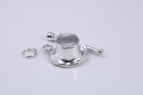 Magicians Hat Charm, Traditional Charm, Made from Solid Cast 925 Grade Sterling Silver, Complete with Attachment Link