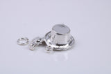 Magicians Hat Charm, Traditional Charm, Made from Solid Cast 925 Grade Sterling Silver, Complete with Attachment Link