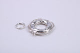 Lifebuoy Charm, Traditional Charm, Made from Solid 925 Grade Sterling Silver, Complete with Attachment Link