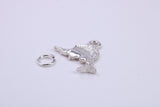 Sail Fish Charm, Traditional Charm, Made from Solid 925 Grade Sterling Silver, Complete with Attachment Link