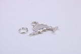 Sail Fish Charm, Traditional Charm, Made from Solid 925 Grade Sterling Silver, Complete with Attachment Link