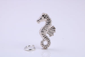 Sea Horse Charm, Traditional Charm, Made from Solid 925 Grade Sterling Silver, Complete with Attachment Link