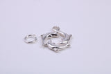 Performing Dolphins Charm, Traditional Charm, Made from Solid 925 Grade Sterling Silver, Complete with Attachment Link
