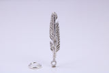 Feather Charm, Traditional Charm, Made from Solid 925 Grade Sterling Silver, Complete with Attachment Link