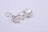Train Charm, Traditional Charm, Made from Solid 925 Grade Sterling Silver, Complete with Attachment Link