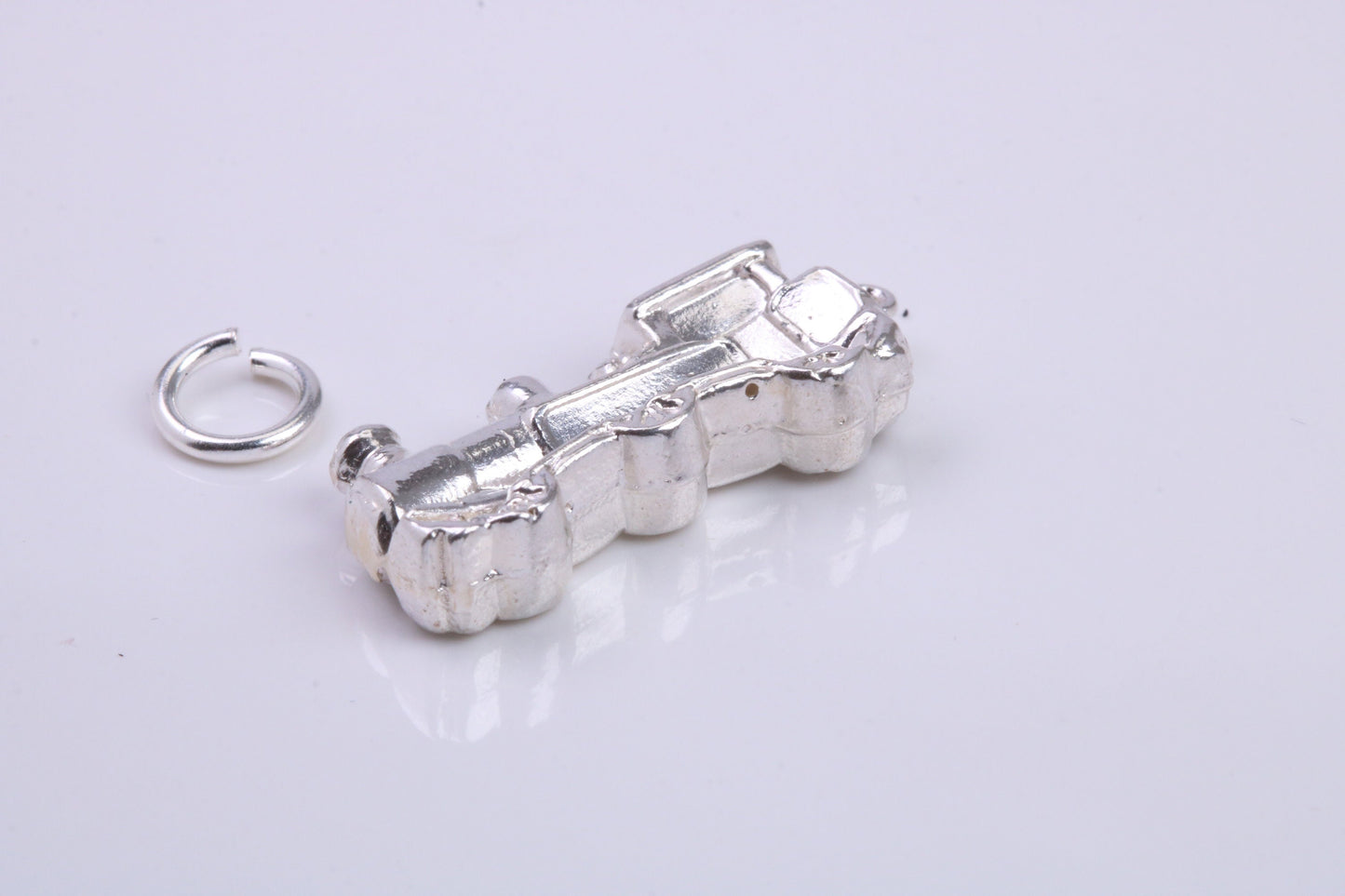 Train Charm, Traditional Charm, Made from Solid 925 Grade Sterling Silver, Complete with Attachment Link