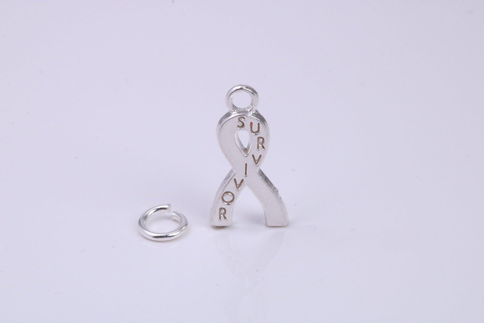 Survivor Charm, Traditional Charm, Made from Solid 925 Grade Sterling Silver, Complete with Attachment Link