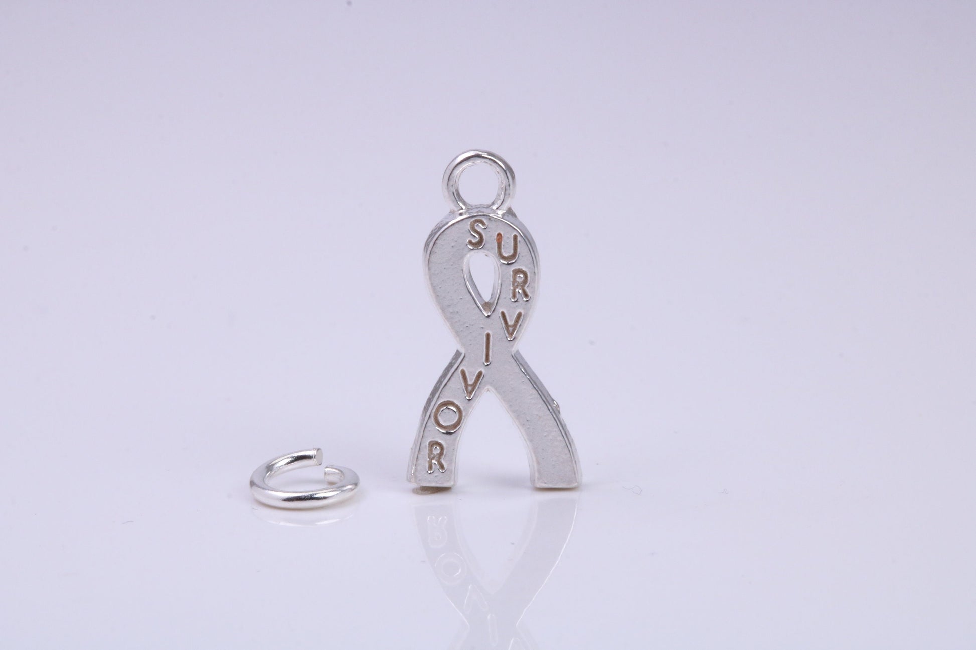 Survivor Charm, Traditional Charm, Made from Solid 925 Grade Sterling Silver, Complete with Attachment Link