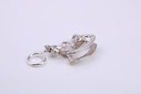 Rocking Horse Charm, Traditional Charm, Made from Solid 925 Grade Sterling Silver, Complete with Attachment Link