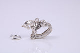 Rocking Horse Charm, Traditional Charm, Made from Solid 925 Grade Sterling Silver, Complete with Attachment Link