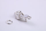 Stiletto Charm, Traditional Charm, Made from Solid 925 Grade Sterling Silver, Complete with Attachment Link