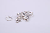 Dragon Charm, Traditional Charm, Made from Solid 925 Grade Sterling Silver, Complete with Attachment Link