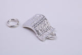 Winning Lottery Ticket Charm, Traditional Charm, Made from Solid 925 Grade Sterling Silver, Complete with Attachment Link