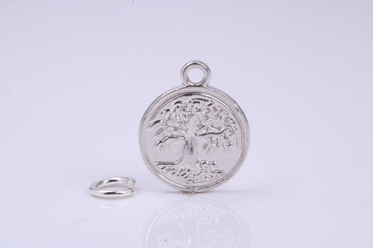 Tree of Life Charm, Traditional Charm, Made from Solid 925 Grade Sterling Silver, Complete with Attachment Link