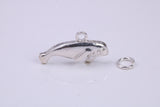 Manatee Charm, Made from Solid Cast Silver, Complete with Attachment Link