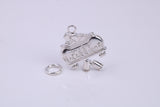 Just Married Charm, Traditional Charm, Made from Solid 925 Grade Sterling Silver, Complete with Attachment Link
