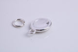 Foot Ball Charm, Traditional Charm, Made from Solid 925 Grade Sterling Silver, Complete with Attachment Link